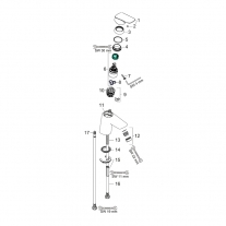 Baterie lavoar fara ventil, Hansgrohe, Logis, crom